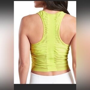 Athleta Tank Top Speedlight Seamless neon yellow racerback/ size Medium